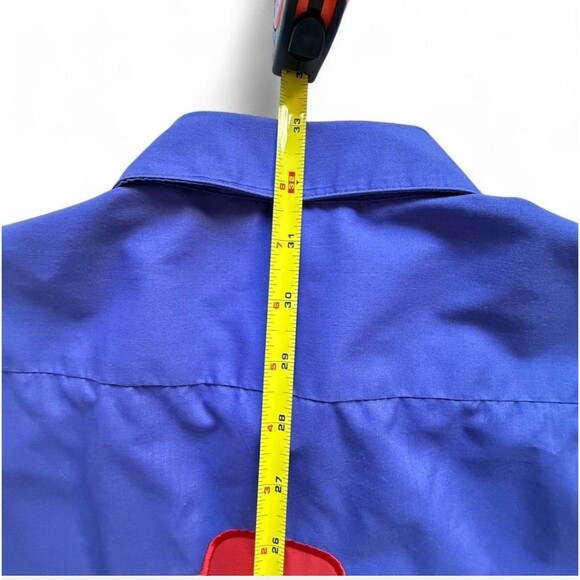 Vtg 90s Las Olas By Oved International, Red Hat Society Purple Button Up Shirt M - Picture 6 of 7